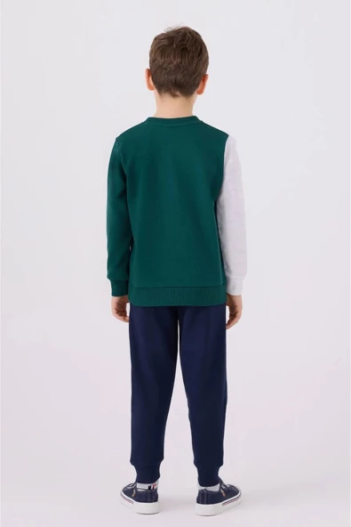 Uspolo Erkek Çocuk Garson Yeşil Eşofman Takımı 1921G - Resim 2