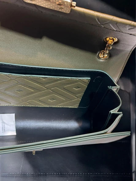 İSOLA El Ve Kol Çantası Olarak Tasarlanmış Suni Deri Bayan Omuz Çantası SL.73634487YSL - Resim 6