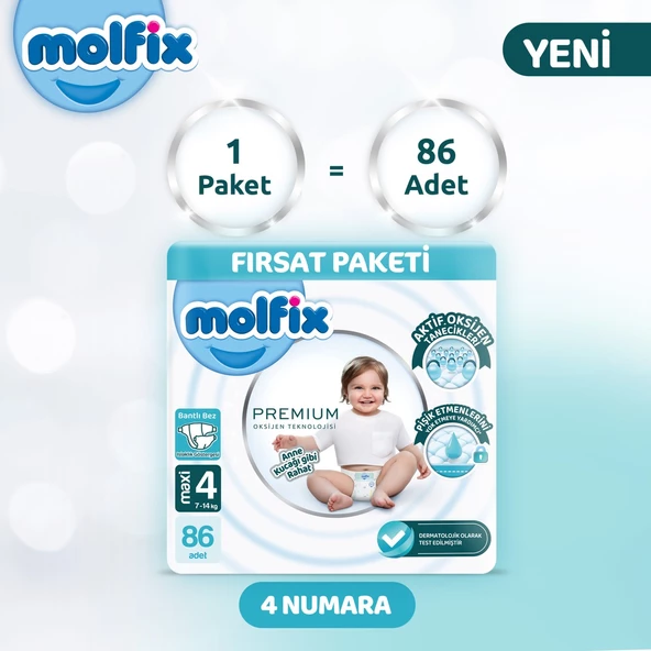 Molfix Premium Ultra Fırsat Paketi 4 Beden 86 Adet - Resim 2