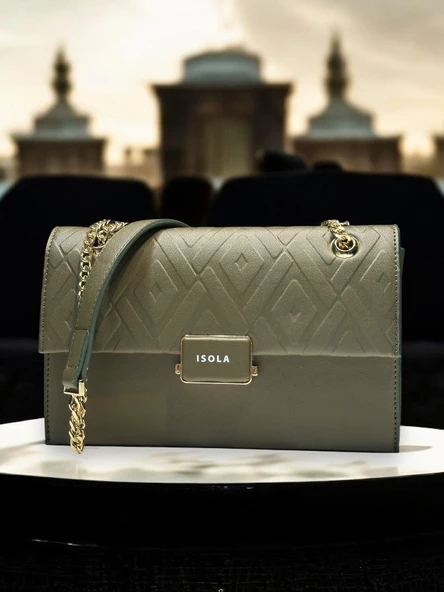 İSOLA El Ve Kol Çantası Olarak Tasarlanmış Suni Deri Bayan Omuz Çantası SL.73634487YSL ürün görseli