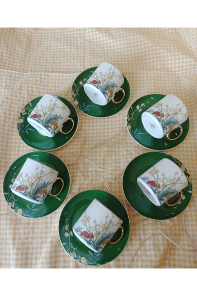 Blossoms Porselen 12 Parça 6 Kişilik Çay Takımı - 5