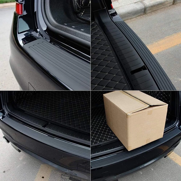 Arka Tampon Üstü Bagaj Eşiği Koruyucu Şerit 90cm Siyah - 6