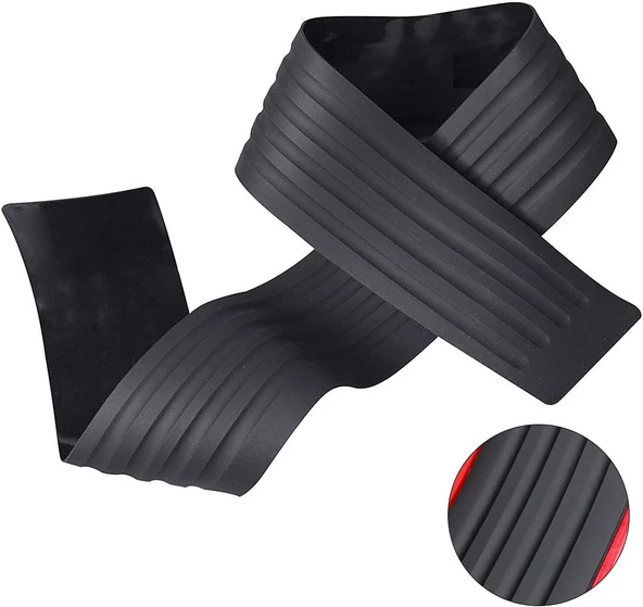 Arka Tampon Üstü Bagaj Eşiği Koruyucu Şerit 90cm Siyah - 7