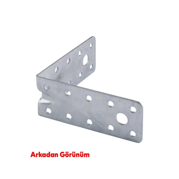 Mobilya Dolap Duvar Sabitleme 10 ADET Metal Köşebent 100x100x40 Mm Bağlantı Aparatı L Demiri Gönye - 4