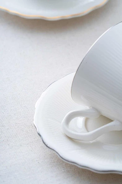 Acar PORWM-06188 Regina Silver 6lı Çay Fincanı Takımı - 4