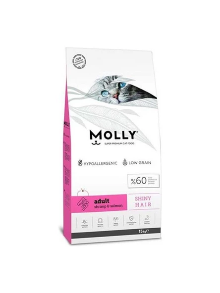 Molly Karidesli ve Somonlu Yetişkin Kedi Maması 15 Kg