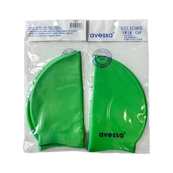 Avessa Slicone Swim Cap   SC305 Yeşil