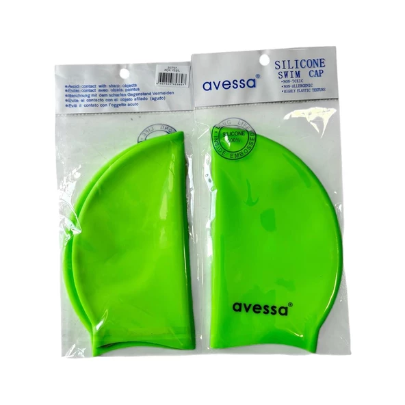 Avessa Slicone Swim Cap   SC707 Açık Yeşil