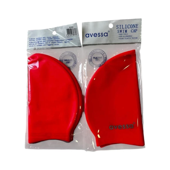 Avessa Slicone Swim Cap   SC404 Açık Kırmızı