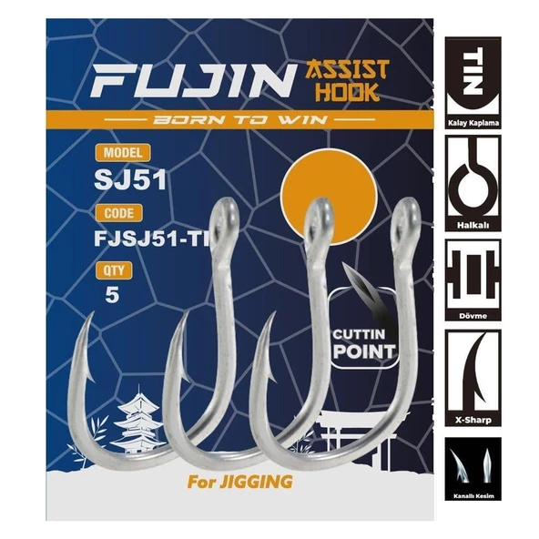 Fujin SJ51 TIN Delikli Assist İğnesi  3/0 No - 3