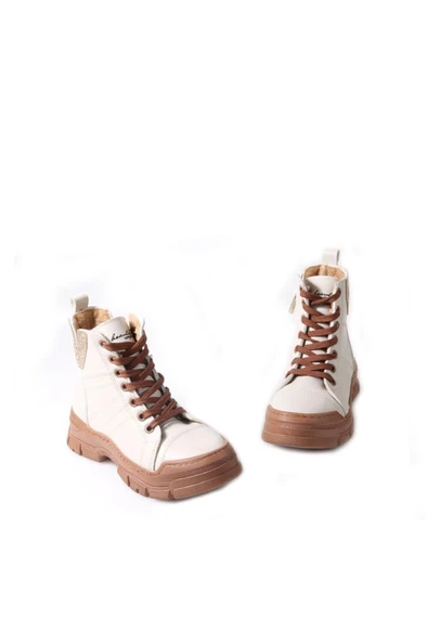 Papuçcity Snicker 02963 Taşlı Bağcıklı Termo Taban Kışlık Bot - Resim 9