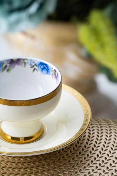 Acar HXF-06803 Daabria Kırık Beyaz 6lı Kahve Fincanı Takımı - 3