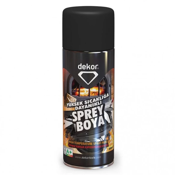 Yüksek Isıya Dayanıklı 600ºC Siyah Sprey Boya 400 ml - 2