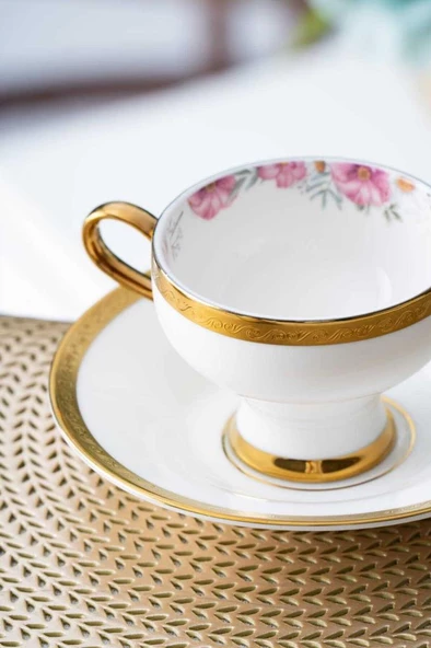 Acar HXF-06803 Daabria Beyaz 6lı Kahve Fincanı Takımı - 2