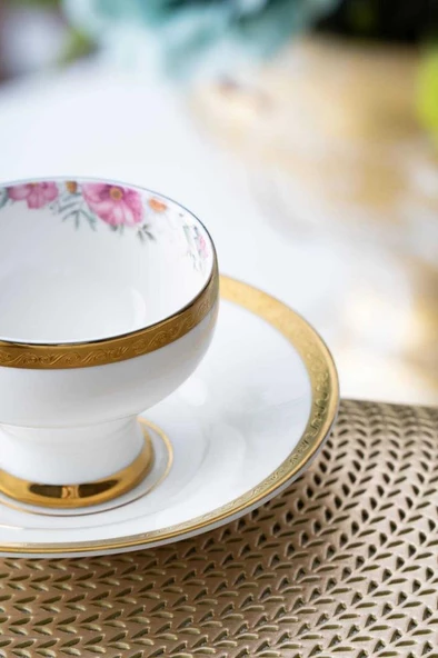 Acar HXF-06803 Daabria Beyaz 6lı Kahve Fincanı Takımı - 3