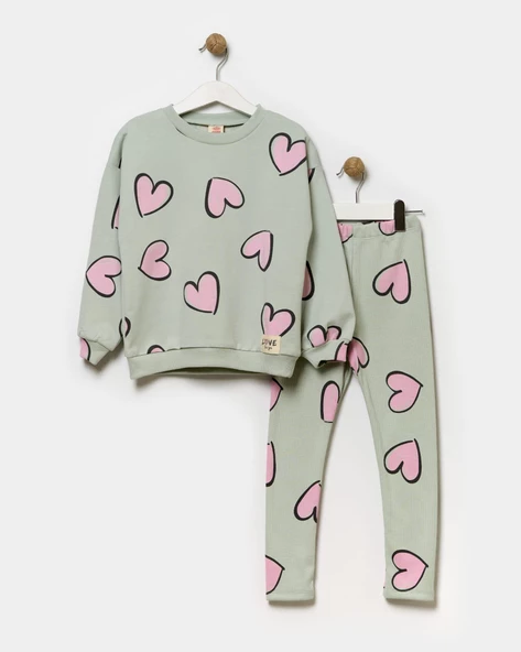 Kız Çocuk Kapli Taytlı Takım - Resim 4