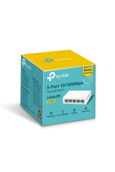 TP-LINK Ls1005 5-port 10/100mbps Desktop Switch - 5