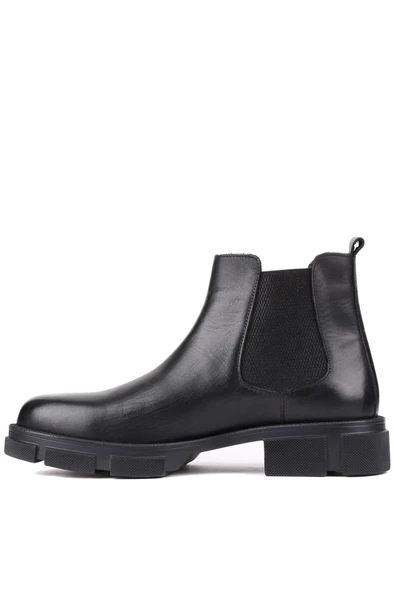 Shoetyle - Siyah Deri Erkek Chelsea Bot 250-207 - 3