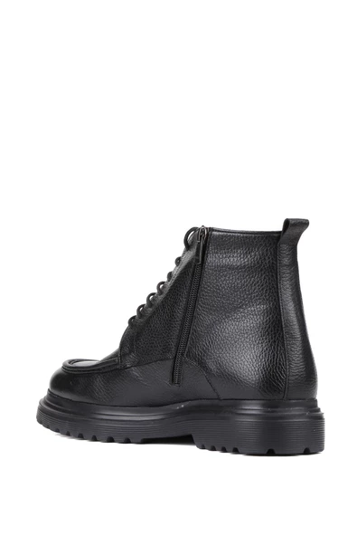 Shoetyle - Siyah Deri Fermuarlı Erkek Bot 250-604 - 4