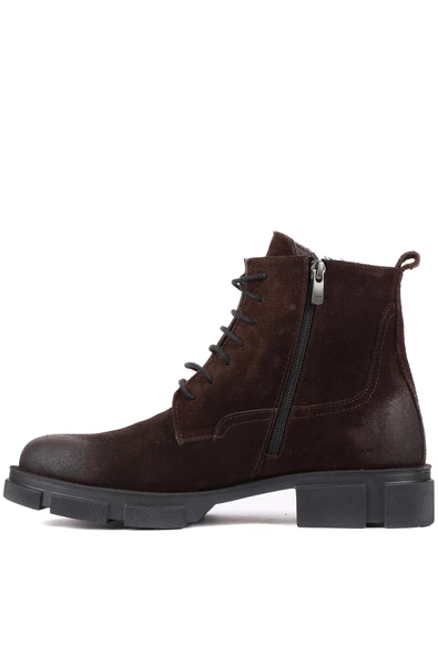 Shoetyle - Kahverengi Süet Deri Bağcıklı Erkek Bot 250-205 - 3