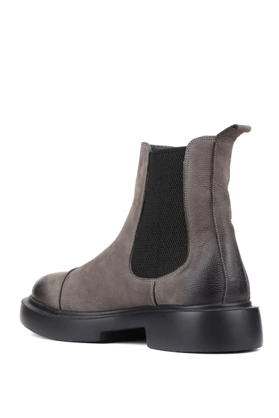 Shoetyle - Gri Nubuk Deri Erkek Chelsea Bot 250-080 - 4