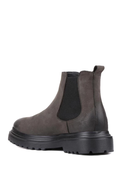 Shoetyle - Gri Nubuk Deri Erkek Chelsea Bot 250-0055 - 4
