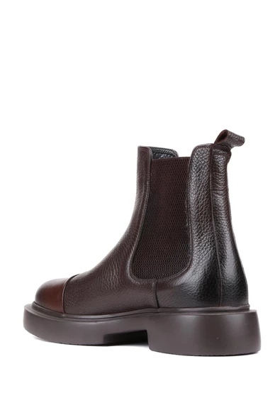 Shoetyle - Kahverengi Deri Erkek Chelsea Bot 250-080 - 4