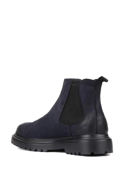 Shoetyle - Lacivert Nubuk Deri Erkek Chelsea Bot 250-0055 - 4