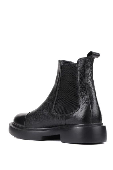 Shoetyle - Siyah Deri Erkek Chelsea Bot 250-080 - Resim 5