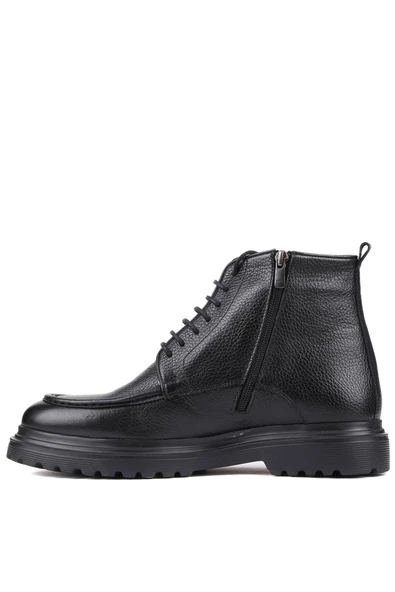 Shoetyle - Siyah Deri Fermuarlı Erkek Bot 250-604 - 3