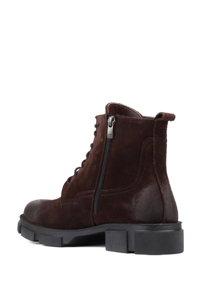 Shoetyle - Kahverengi Süet Deri Bağcıklı Erkek Bot 250-205 - 4