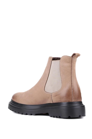 Shoetyle - Bej Nubuk Deri Erkek Chelsea Bot 250-0055 - 4