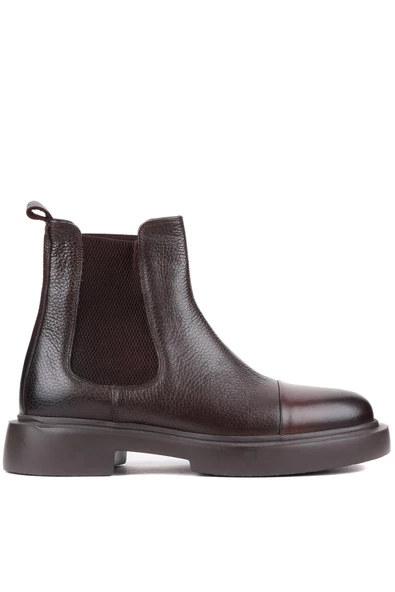 Shoetyle - Kahverengi Deri Erkek Chelsea Bot 250-080