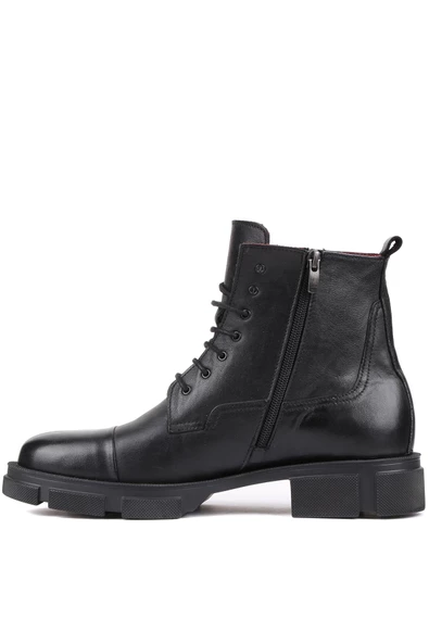 Shoetyle - Siyah Deri Bağcıklı Erkek Bot 250-206 - 3