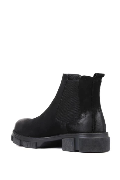 Shoetyle - Siyah Süet Deri Erkek Chelsea Bot 250-207 - 4