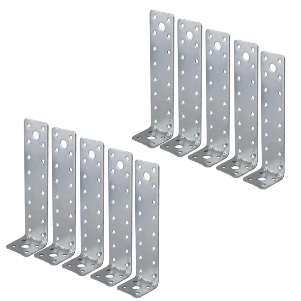 Mobilya Dolap Duvar Sabitleme 10 ADET Metal Köşebent 40x40x160 mm Bağlantı Aparatı L Demiri Gönye - 5