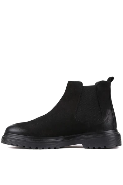 Shoetyle - Siyah Süet Deri Erkek Chelsea Bot 250-0055 - 3