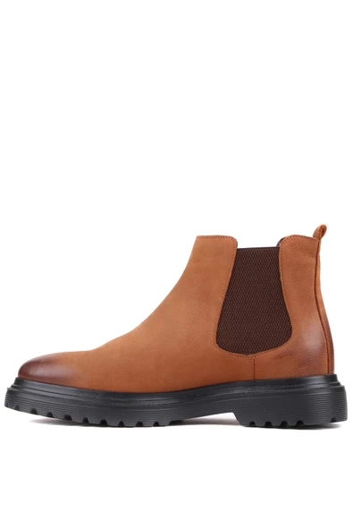 Shoetyle - Taba Nubuk Deri Erkek Chelsea Bot 250-0055 - 3