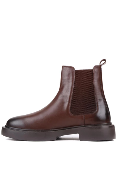 Shoetyle - Kahverengi Deri Erkek Chelsea Bot 250-081 - 3