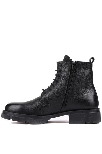 Shoetyle - Siyah Deri Bağcıklı Erkek Bot 250-205 - 3