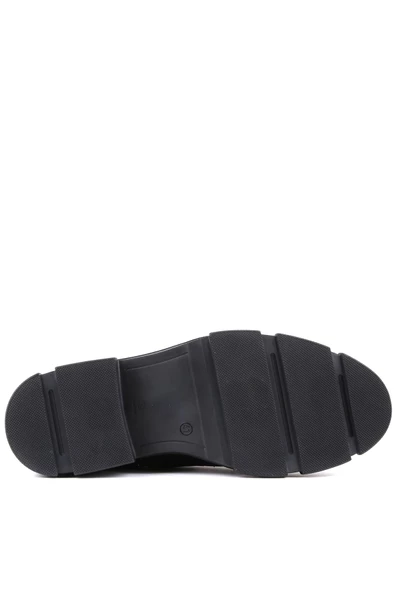 Shoetyle - Siyah Flooter Deri Bağcıklı Erkek Bot 250-206 - 5
