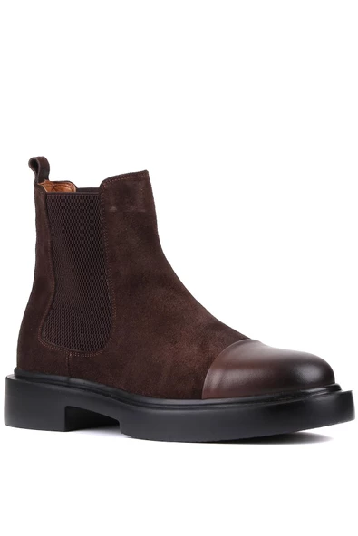 Shoetyle - Kahverengi Süet Deri Erkek Chelsea Bot 250-080 - 2