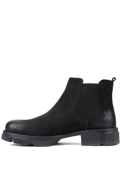Shoetyle - Siyah Süet Deri Erkek Chelsea Bot 250-207 - 3