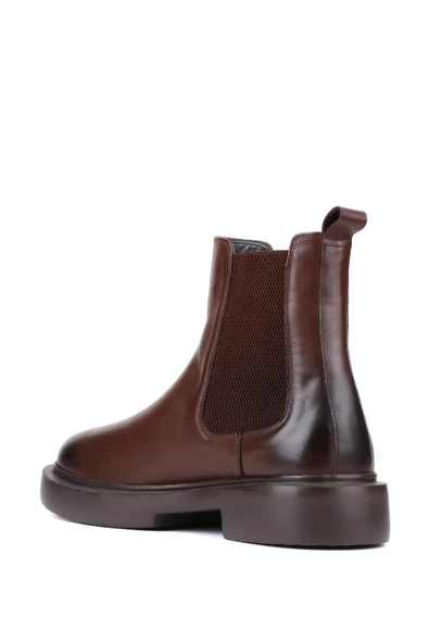 Shoetyle - Kahverengi Deri Erkek Chelsea Bot 250-081 - 4