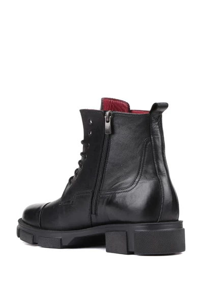Shoetyle - Siyah Deri Bağcıklı Erkek Bot 250-206 - 4