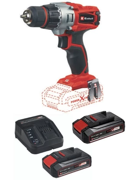 Einhell TE-CD 18/2 li Akülü Matkap Vidalama 2x2.5ah Çift Akülü Set