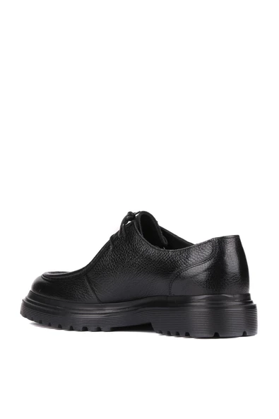 Shoetyle - Siyah Deri Bağcıklı Erkek Günlük Ayakkabı 250-1617 - Resim 4