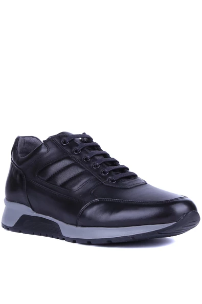 Fosco - Siyah Hakiki Deri Erkek Sneakers 2720-1 - 6960 - Resim 2