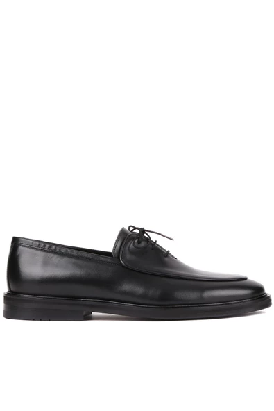 Shoetyle - Siyah Deri Bağcıklı Erkek Klasik Ayakkabı 250-7511 ürün görseli