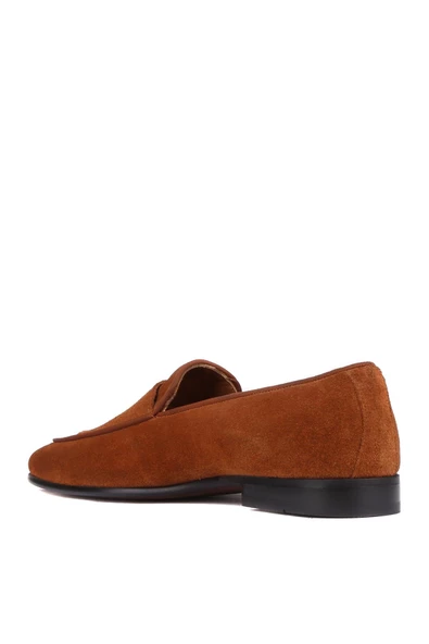 Shoetyle - Taba Süet Deri Tokalı Erkek Klasik Ayakkabı 250-2300 - 4